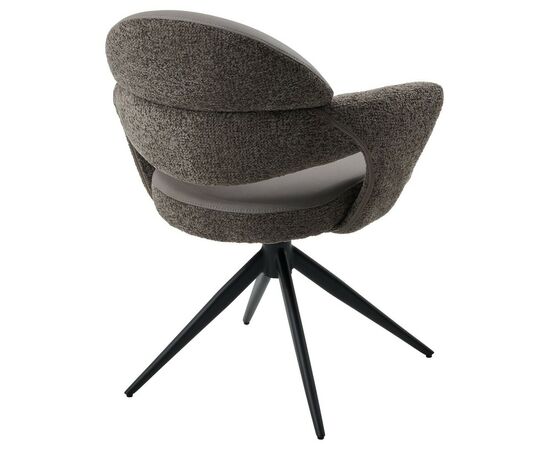 Стул ЖЕНЕВА (GENEVA) 360 град, СЕРЫЙ VEGA-88 / MIAMI-459, ткань / ЧЕРНЫЙ каркас, ®DISAUR, изображение 2 | Интернет магазин мебели и декора LifeDekor