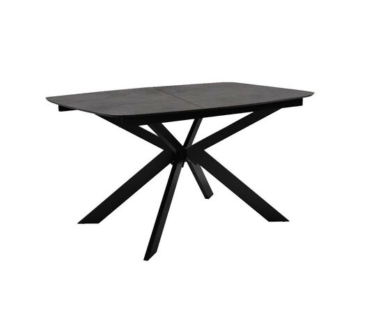 Стол DikLine BK140 керамика мрамор Бронза, подстолье черное, опоры черные | Интернет магазин мебели и декора LifeDekor