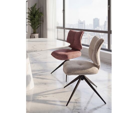 Стул ДЕЛИ (DELI) 360 град, цвет БРУСНИЧНЫЙ H300126-9 , ткань / ЧЕРНЫЙ каркас, ®DISAUR, изображение 7 | Интернет магазин мебели и декора LifeDekor