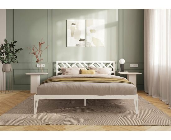 Кровать КМД 47 АЙРИС 1600, белый, изображение 5 | Интернет магазин мебели и декора LifeDekor