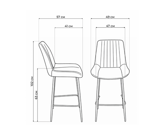 Барный стул Седа темно-серый (zd 995) / золотой np, изображение 3 | Интернет магазин мебели и декора LifeDekor