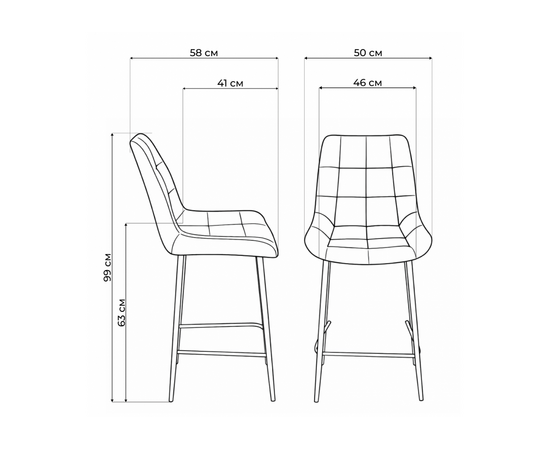 Барный стул Челси бежевый (zd 210) / золотой np, изображение 3 | Интернет магазин мебели и декора LifeDekor
