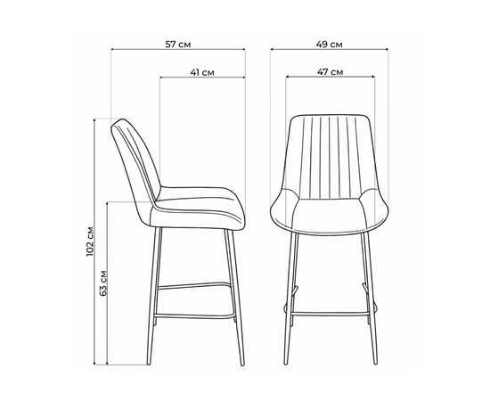 Барный стул Седа бежевый (zd 210) / золотой np, изображение 3 | Интернет магазин мебели и декора LifeDekor