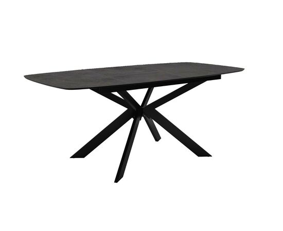 Стол DikLine BK140 керамика мрамор Бронза, подстолье черное, опоры черные, изображение 2 | Интернет магазин мебели и декора LifeDekor