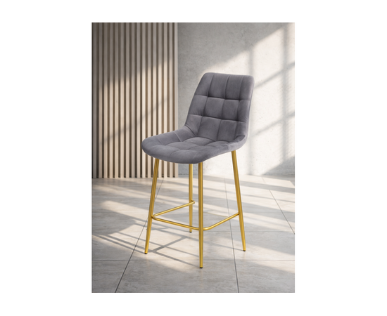 Барный стул Челси 360 темно-серый (zd 995) / золотой np, изображение 2 | Интернет магазин мебели и декора LifeDekor