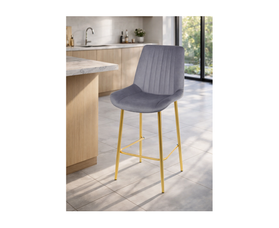 Барный стул Седа темно-серый (zd 995) / золотой np, изображение 2 | Интернет магазин мебели и декора LifeDekor
