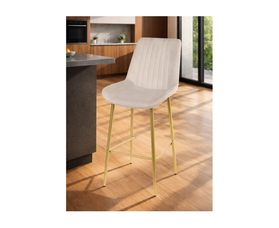 Барный стул Седа бежевый (zd 210) / золотой np, изображение 2 | Интернет магазин мебели и декора LifeDekor