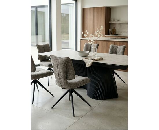 Стул ДЕЛИ (DELI) 360 град, цвет СЕРЫЙ H300126-3, ткань / ЧЕРНЫЙ каркас, ®DISAUR, изображение 7 | Интернет магазин мебели и декора LifeDekor