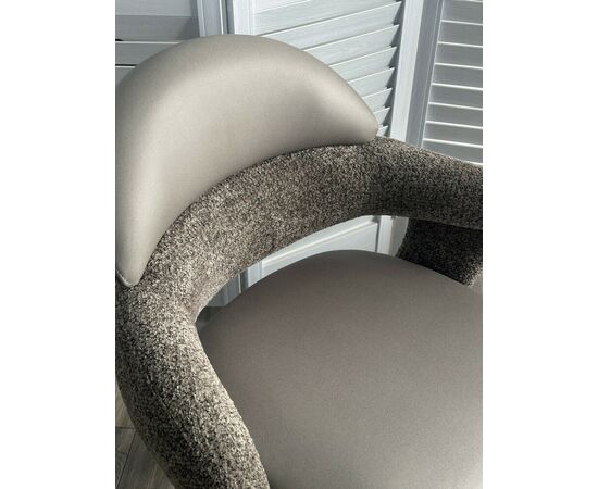 Стул ЖЕНЕВА (GENEVA) 360 град, СЕРЫЙ VEGA-88 / MIAMI-459, ткань / ЧЕРНЫЙ каркас, ®DISAUR | Интернет магазин мебели и декора LifeDekor