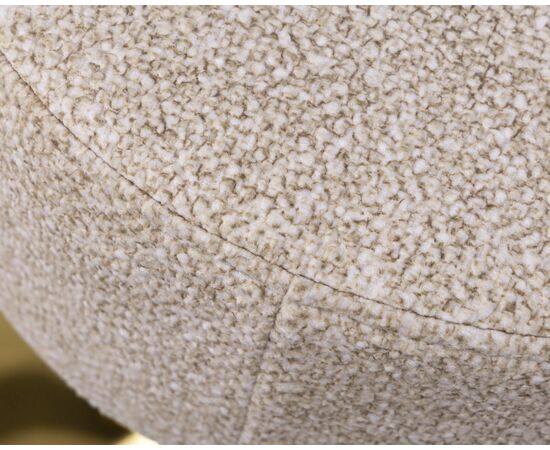 Пуф DOBRIN DANNY GOLD, бежевый твид (LEO26), Вариант: бежевый твид (LEO26), изображение 2 | Интернет магазин мебели и декора LifeDekor