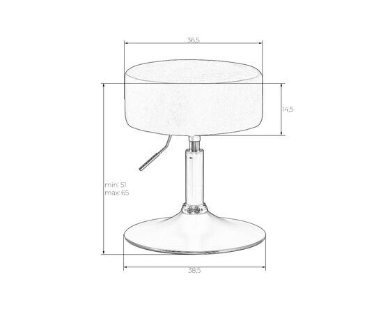 Пуф DOBRIN DANNY GOLD, бежевый твид (LEO26), Вариант: бежевый твид (LEO26), изображение 4 | Интернет магазин мебели и декора LifeDekor