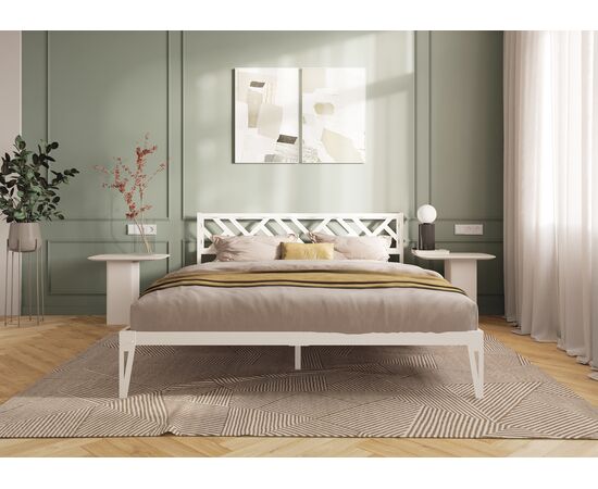 Кровать КМД 47 АЙРИС 1400, белый, изображение 3 | Интернет магазин мебели и декора LifeDekor