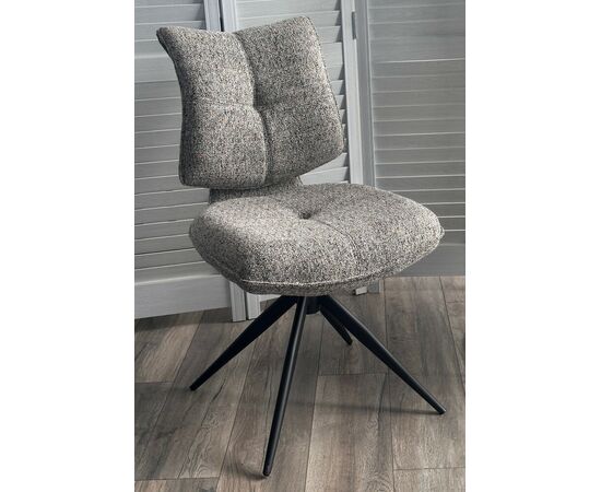 Стул ДЕЛИ (DELI) 360 град, цвет СЕРЫЙ H300126-3, ткань / ЧЕРНЫЙ каркас, ®DISAUR | Интернет магазин мебели и декора LifeDekor