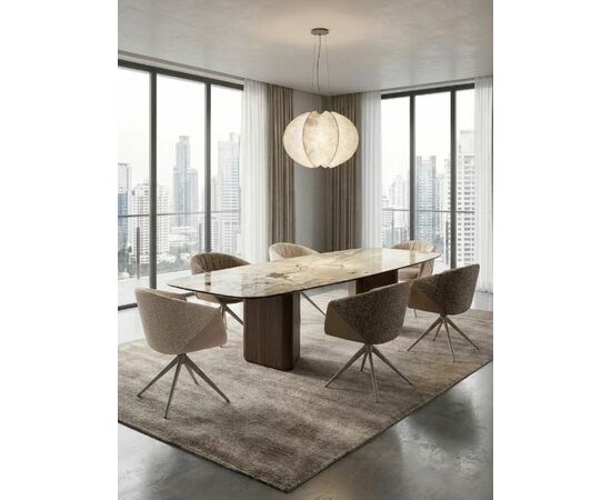 Стул ГИССЕН (GISSEN) 360 град., цвет ЛАТТЕ RIELY-111 / V885-3, ткань / ЛАТТЕ, ®DISAUR, изображение 6 | Интернет магазин мебели и декора LifeDekor