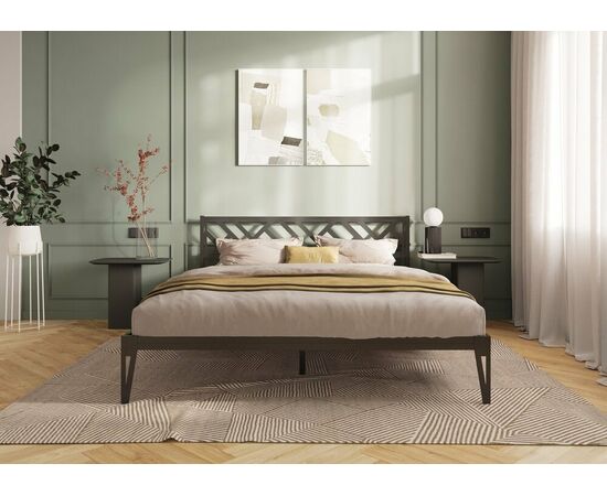 Кровать КМД 47 АЙРИС 1400, черный, изображение 8 | Интернет магазин мебели и декора LifeDekor