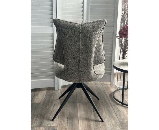 Стул ДЕЛИ (DELI) 360 град, цвет СЕРЫЙ H300126-3, ткань / ЧЕРНЫЙ каркас, ®DISAUR, изображение 2 | Интернет магазин мебели и декора LifeDekor