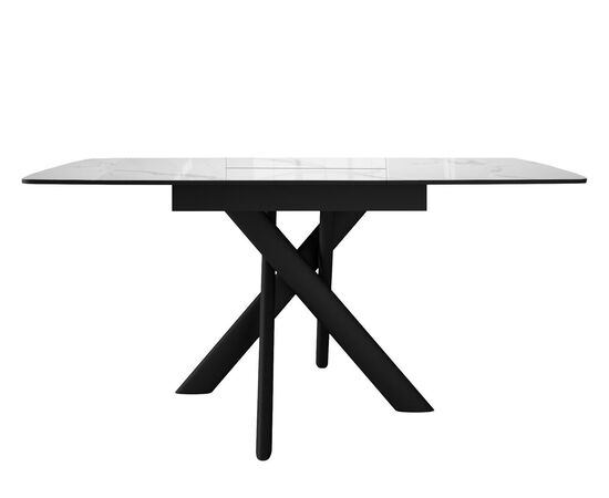 Стол DikLine DKB110, Керамика Carrara Gloss (мрамор глянец белый)/подстолье черное/опоры черные, изображение 3 | Интернет магазин мебели и декора LifeDekor