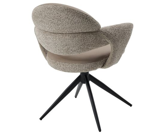 Стул ЖЕНЕВА (GENEVA) 360 град, цвет БЕЖЕВЫЙ VEGA-11 / MIAMI-160, ткань / ЧЕРНЫЙ каркас, ®DISAUR, изображение 3 | Интернет магазин мебели и декора LifeDekor