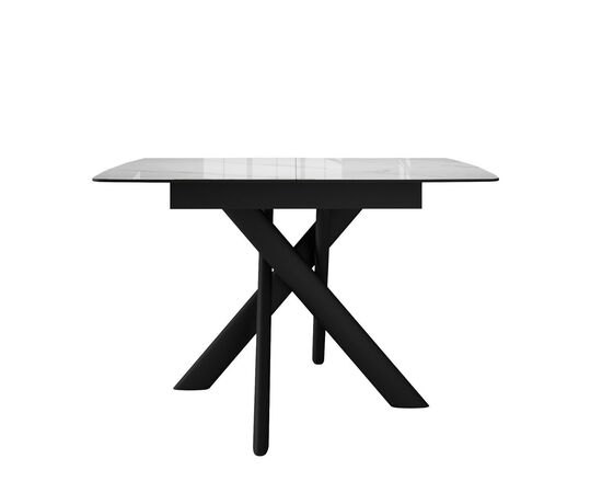 Стол DikLine DKB110, Керамика Carrara Gloss (мрамор глянец белый)/подстолье черное/опоры черные, изображение 2 | Интернет магазин мебели и декора LifeDekor