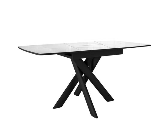 Стол DikLine DKB110, Керамика Carrara Gloss (мрамор глянец белый)/подстолье черное/опоры черные, изображение 4 | Интернет магазин мебели и декора LifeDekor