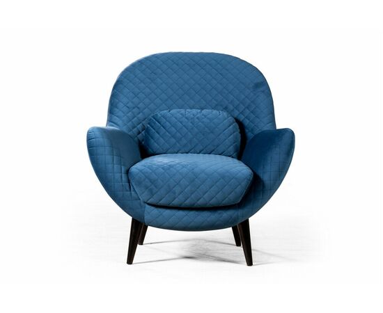 Кресло Гамбург велюр синий, изображение 2 | Интернет магазин мебели и декора LifeDekor