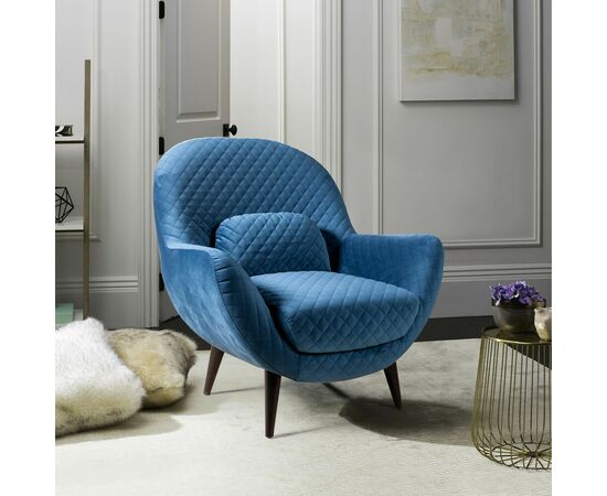 Кресло Гамбург велюр синий, изображение 4 | Интернет магазин мебели и декора LifeDekor