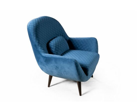 Кресло Гамбург велюр синий, изображение 7 | Интернет магазин мебели и декора LifeDekor