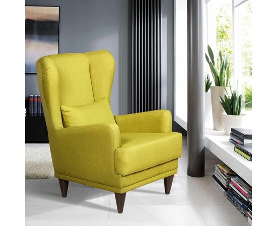 Кресло Джулия рогожка зеленый, изображение 4 | Интернет магазин мебели и декора LifeDekor