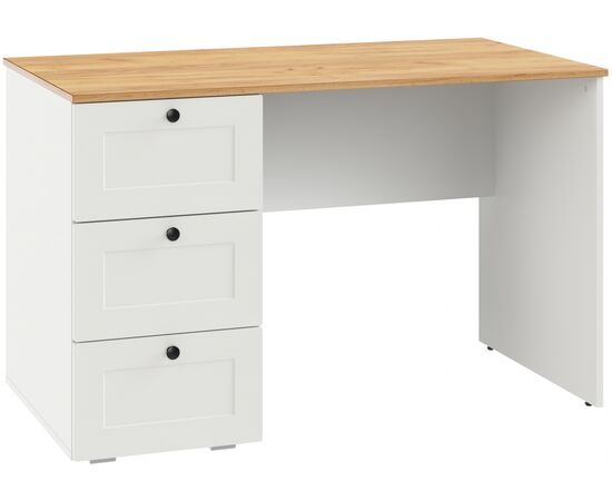 Компьютерный стол Опра белый шагрень / дуб золотой craft | Интернет магазин мебели и декора LifeDekor