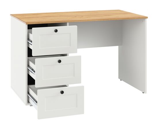 Компьютерный стол Опра белый шагрень / дуб золотой craft, изображение 4 | Интернет магазин мебели и декора LifeDekor