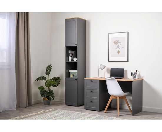 Компьютерный стол Опра серый графит / дуб золотой craft, изображение 7 | Интернет магазин мебели и декора LifeDekor