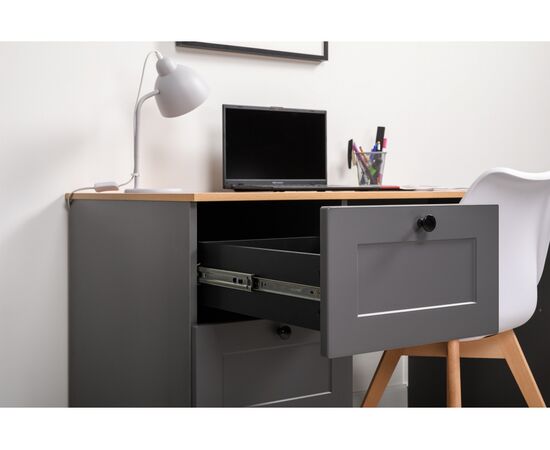 Компьютерный стол Опра серый графит / дуб золотой craft, изображение 11 | Интернет магазин мебели и декора LifeDekor