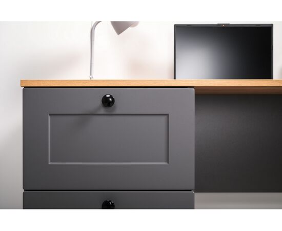 Компьютерный стол Опра серый графит / дуб золотой craft, изображение 12 | Интернет магазин мебели и декора LifeDekor