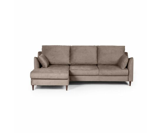 Стокгольм диван-кровать с шезлонгом велюр бежевый | Интернет магазин мебели и декора LifeDekor