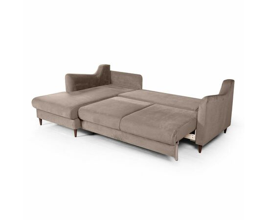 Стокгольм диван-кровать с шезлонгом велюр бежевый, изображение 5 | Интернет магазин мебели и декора LifeDekor