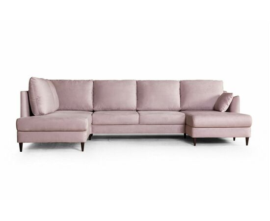 Стокгольм диван-кровать угловой с шезлонгом, велюр nice 01 | Интернет магазин мебели и декора LifeDekor