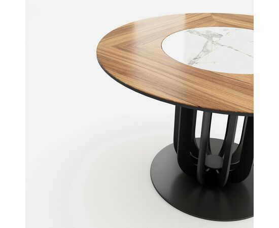 Стол круглый Сохо 120, керамика светлая матовая, изображение 3 | Интернет магазин мебели и декора LifeDekor