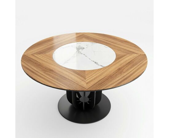 Стол круглый Сохо 140, керамика светлая матовая, изображение 2 | Интернет магазин мебели и декора LifeDekor