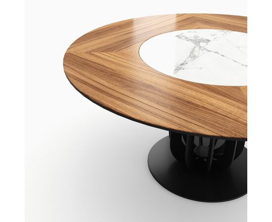 Стол круглый Сохо 160, керамика светлая матовая, изображение 3 | Интернет магазин мебели и декора LifeDekor