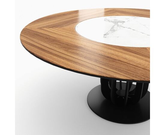 Стол круглый Сохо 180, керамика светлая матовая, изображение 3 | Интернет магазин мебели и декора LifeDekor