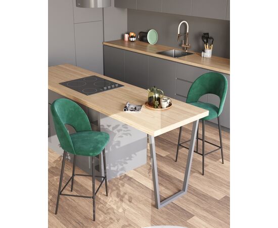 Стул барный Меган SN велюр зеленый, изображение 3 | Интернет магазин мебели и декора LifeDekor