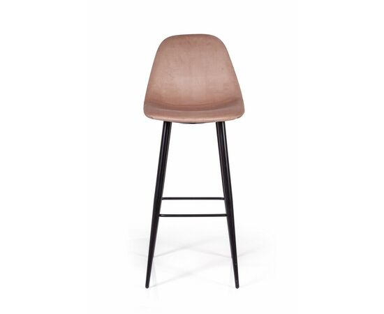 Стул барный Тед, бархат бежевый 05 /опора конус, изображение 2 | Интернет магазин мебели и декора LifeDekor
