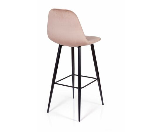 Стул барный Тед, бархат бежевый 05 /опора конус, изображение 4 | Интернет магазин мебели и декора LifeDekor