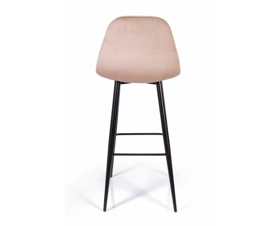 Стул барный Тед, бархат бежевый 05 /опора конус, изображение 5 | Интернет магазин мебели и декора LifeDekor