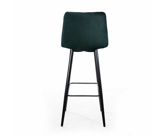 Стул барный Уно, бархат зелёный 19 / чёрный конус, изображение 6 | Интернет магазин мебели и декора LifeDekor
