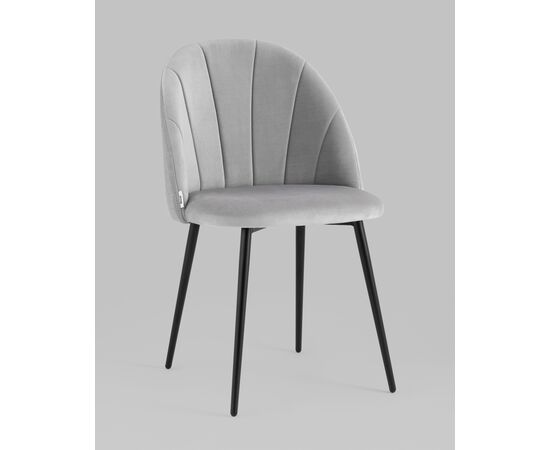 Стул Логан SN велюр светло-серый, изображение 2 | Интернет магазин мебели и декора LifeDekor