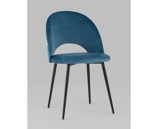 Стул Меган SN велюр пыльно-синий, изображение 2 | Интернет магазин мебели и декора LifeDekor