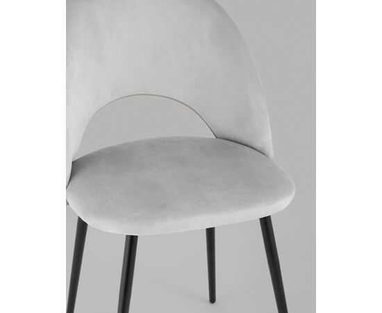 Стул Меган SN велюр светло-серый, изображение 10 | Интернет магазин мебели и декора LifeDekor