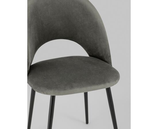 Стул Меган SN велюр тёмно-серый, изображение 10 | Интернет магазин мебели и декора LifeDekor