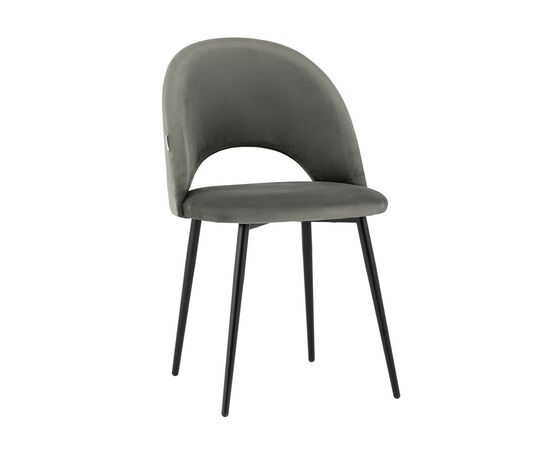 Стул Меган SN велюр тёмно-серый | Интернет магазин мебели и декора LifeDekor